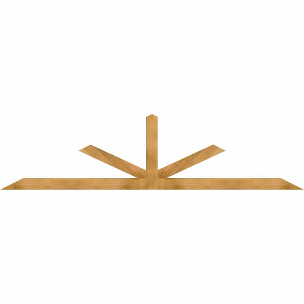 Ekena Millwork Saratoga Rough Sawn Timber Gable Bracket, Western Red Cedar, 108"W x 27"H x 4"D x 4"F, 6/12 Pitch GBW108X27X0404SAR00RWR - main